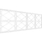 Ekena Millwork Set of Four Panels for 94 1/2"W x 32 1/4"H Kiowa Fretwork Wainscot Wall Paneling WPKP16X01X47KWA - alternate 1